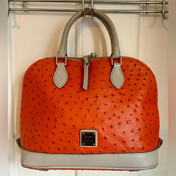 Dooney & Bourke Handbags - Dooney & Bourke Ostrich Embossed Leather Bag EUC